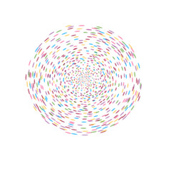 Abstract confetti sphere logo design illustration