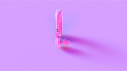 Pink Behind the Ear Hearing Aid 3d illustration 3d render