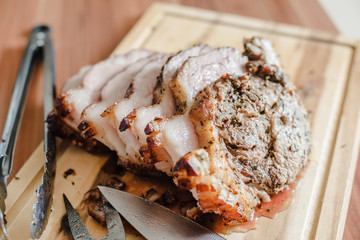 Schweinsbraten vom Grill