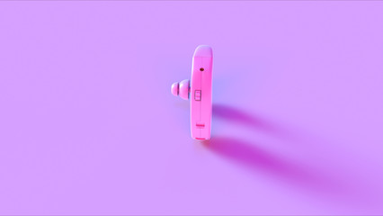 Pink Behind the Ear Hearing Aid 3d illustration 3d render