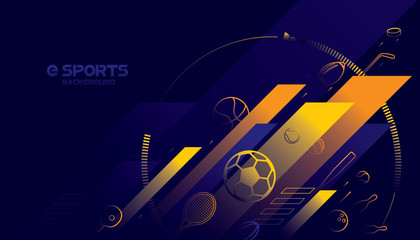 Vector esports with futuristic technology background design. © Manovector
