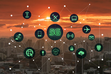 5g internet concept in technology concept