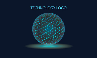 tech logo design vector