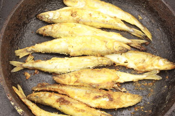 fried fish.