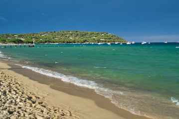 Beach in Saint-Tropez, France