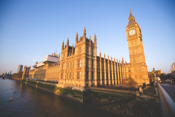 Obraz na płótnie Canvas big ben and houses of parliament in london