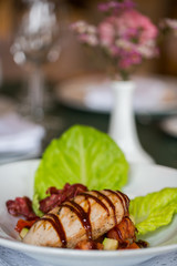 grilled chicken fillet with vegetables