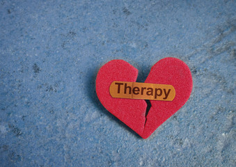 Therapy bandage on heart