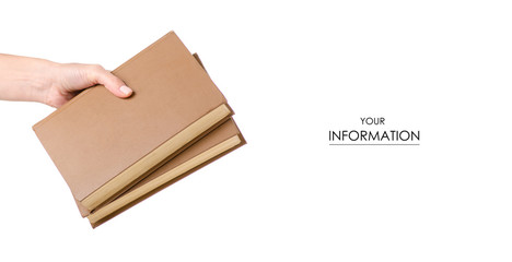 books in hand pattern on a white background. Isolation © Kabardins photo