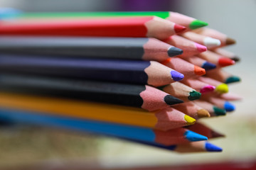 Fototapeta premium Colorful crayons. Fun colors.