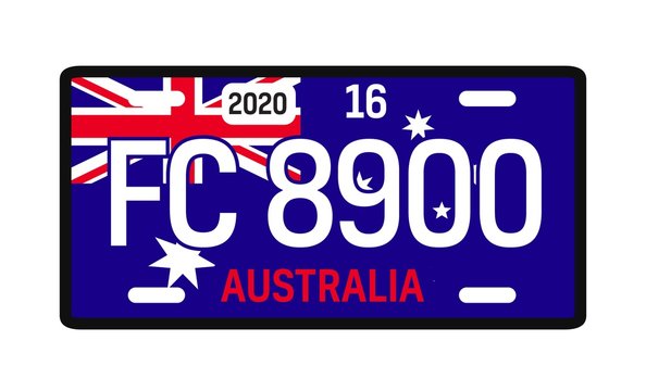 Australia car plate design