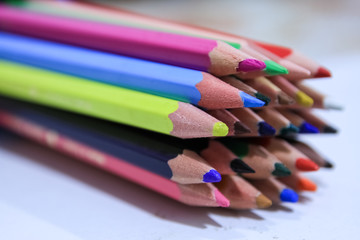 Colorful crayons. Fun colors.