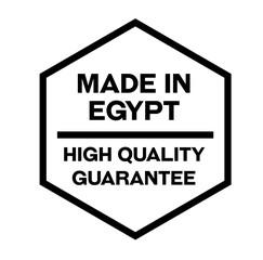 Made in Egypt label on white