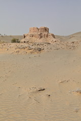 Ruins of Rawak Stupa and Vihara-Taklamakan Desert. Xinjiang Uyghur Region-China-0028