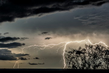 lightning bolt night sky
