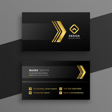 luxury dark business card design