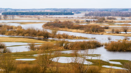 Rozlewiska Narwi. Góra Strękowa. Wiosna na Podlasiu