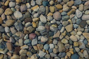 colorful pebbles on the beach
