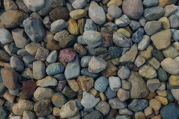 colorful pebbles on the beach