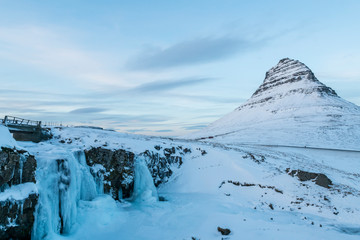 Iceland's winter natural scenery