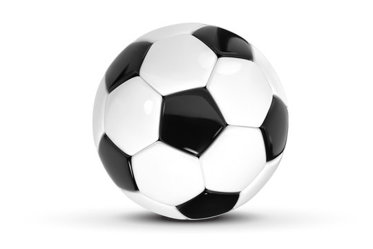 Realistic soccer ball or football ball on white background. 3d Style vector Ball isolated on white background. EPS10