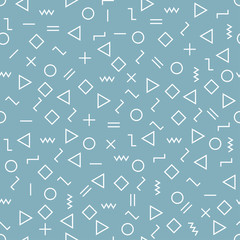 Vector modern abstract geometry memphis pattern.Colour seamless geometric background . Subtle pillow and bed sheet minimal design. Creative art deco. Hipster fashion print. Vector illustration EPS10.