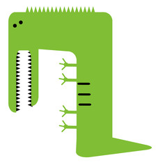 Alligator simple art geometric illustration