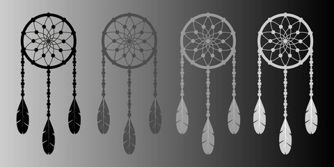 Black simple dream catchers