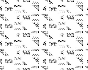 Seamless vector geometrical pattern with hand drawn decorative elements Graphic abstract design, drawing illustration. Print for fabric, textil, wallpaper, wrapping packaging Line drawing Doddle style