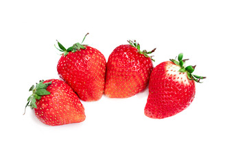 Red berry strawberry isolated on white background