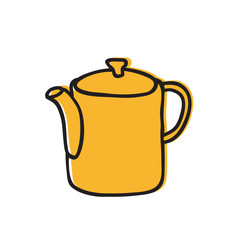tea pot hand drawn illustration
