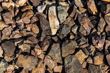 stones on railway track