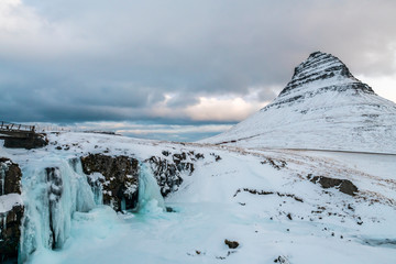 Iceland's winter natural scenery