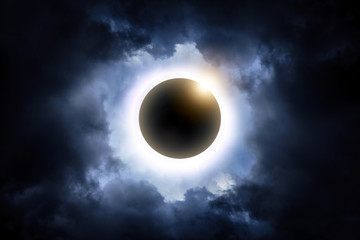 Fototapeta premium Eclipse in the Clouds