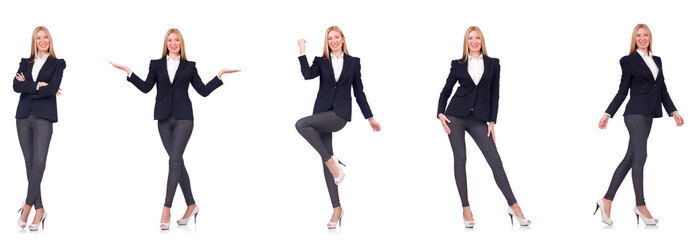 Beautiful businesswoman isolated on white  