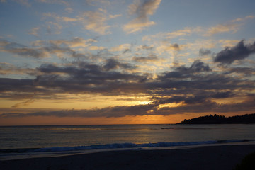 orange red sunset in california