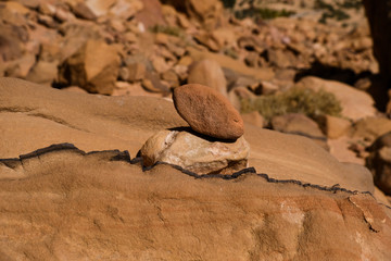 Red rocks in Wadi Rum desert in Jordan