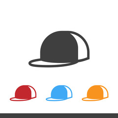 vector illustration of a hat man with various style color