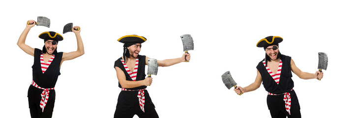 Man pirate isolated on the white background
