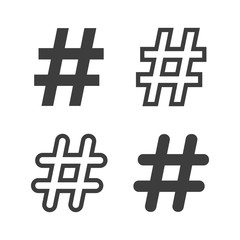 Obraz premium set of hastags symbols