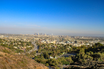 Landscape of Los Angeles city area