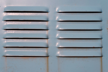 Closeup Metal Ventilation Grill in Green