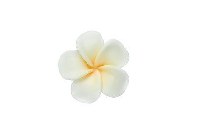 Fototapeta na wymiar Isolated hand made soap in the shape of flower on white background.