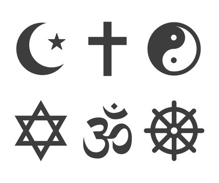 religions icons set