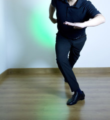 Dancer with latin dance figures