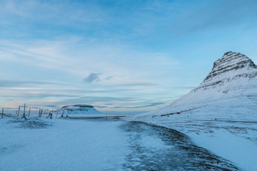 Iceland's winter natural scenery
