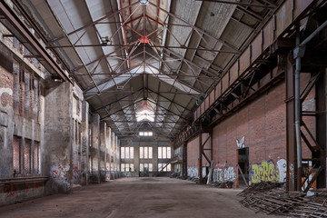 Alte Industriehalle im Ruhrgebiet, kurz vor dem Abriss