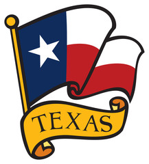 Flag of Texas vector illustration