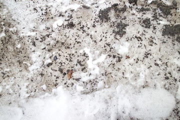 dirty spring snow