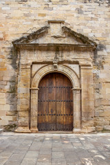 Fototapeta na wymiar Church of Santa Maria de la Asuncion in Navarrete, La Rioja, Spain on the Way of St. James or Camino de Santiago, detail